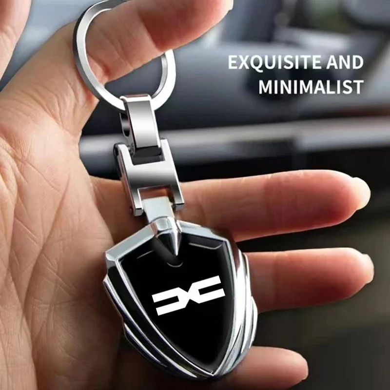 3D Metal Car Logo Key Rings Keyring Keychain For Dacia Duster Logan MCV Sandero Stepway Dokker Lodgy Car