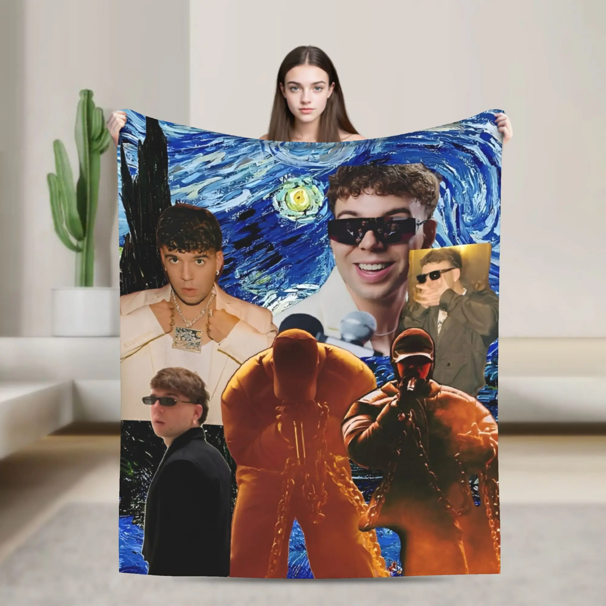Quevedo Singer Cool Rapper  Blanket Cozy Soft  Throw Blankets for Couch 50x60 Inch Multi-size Quilt