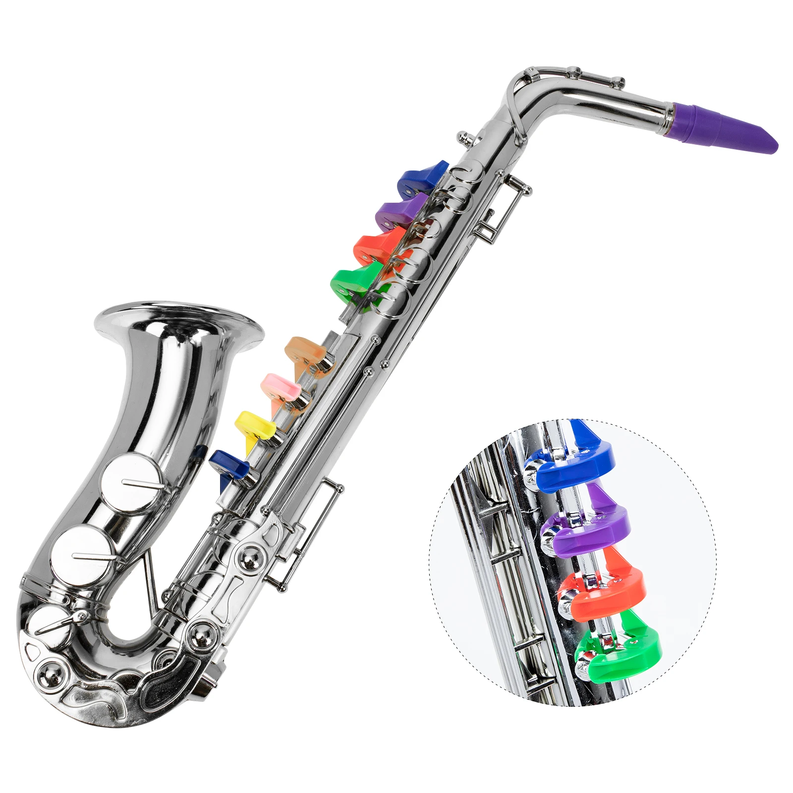 Simulation Saxophone Toy Kids Sax Musical Toy Plastic Electric Saxophone Octave Saxophone Toy Children Musical Instrument Toy