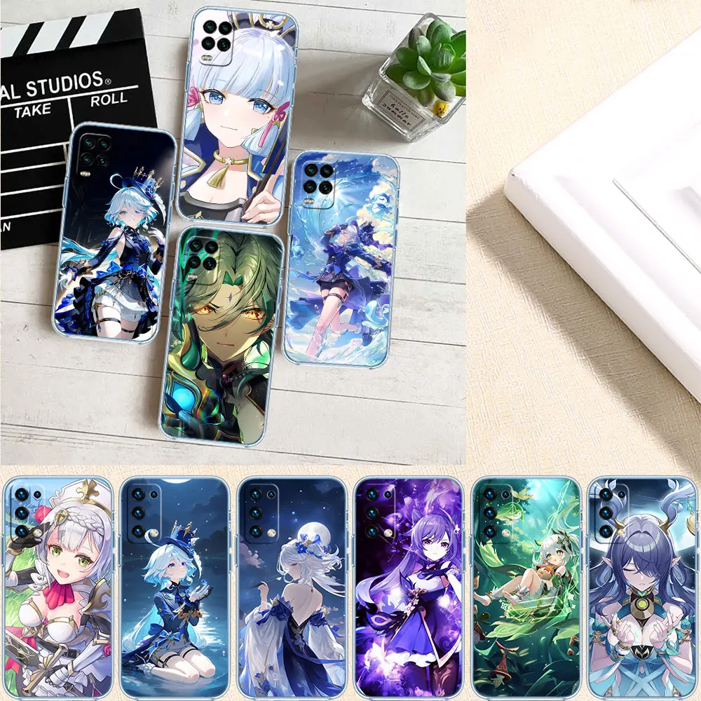 LO47 Genshin Impact Soft Shell Transparent Phone Case for Samsung Galaxy A04 A04S A14 A23 A34 A54 M23 M33 M52 M53