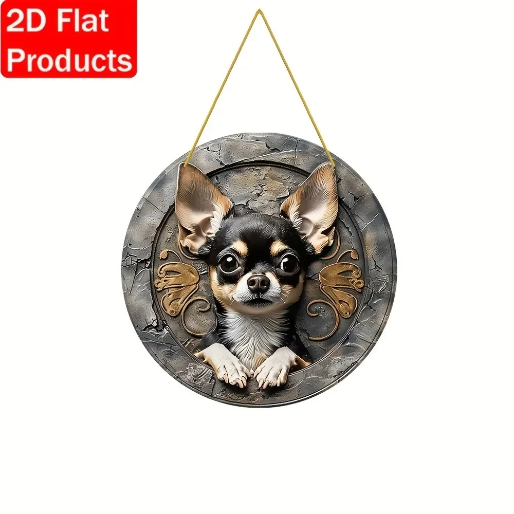 تشيهواهوا ترحيب 2D الألومنيوم ساحة الفن - ديكور خارجي لحديقة الشرفة - متين وسهل التركيب #4