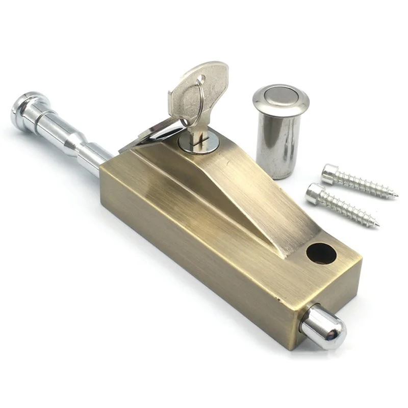 

APPLIA-Revolving Door Latch Door Frame Door Lock Double Door Spring Latch Anti-Theft Interlocking Home Hardware Decoration
