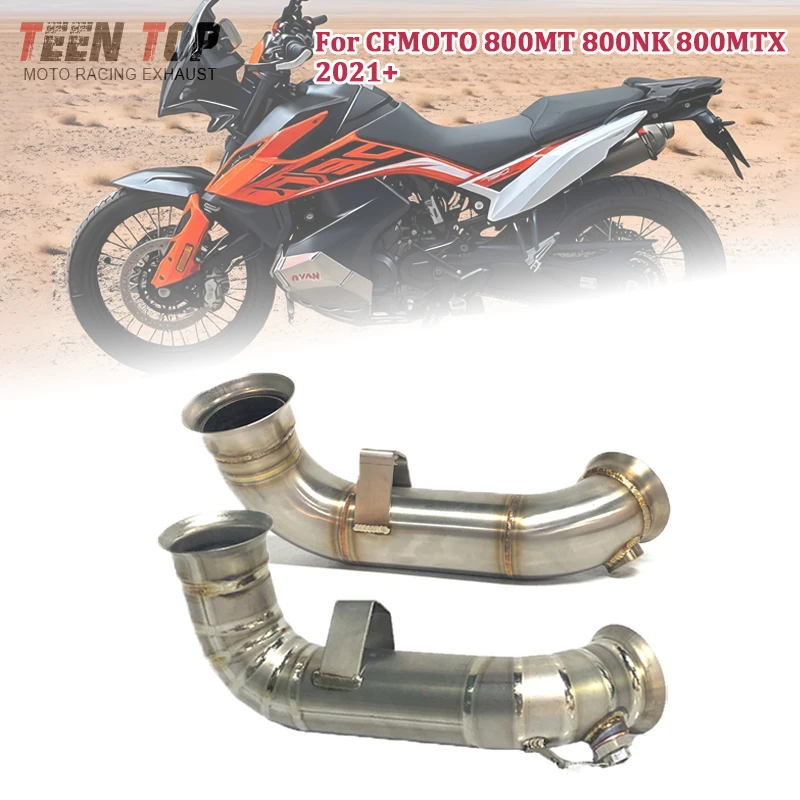 TitaniumAlloy ‌No-Kat Pipe For CFMoto 800MT NK800 800MTX Exhaust Middle Pipe 800 MTX Mid Connect Tube OEM Exhaust Straight Pipe
