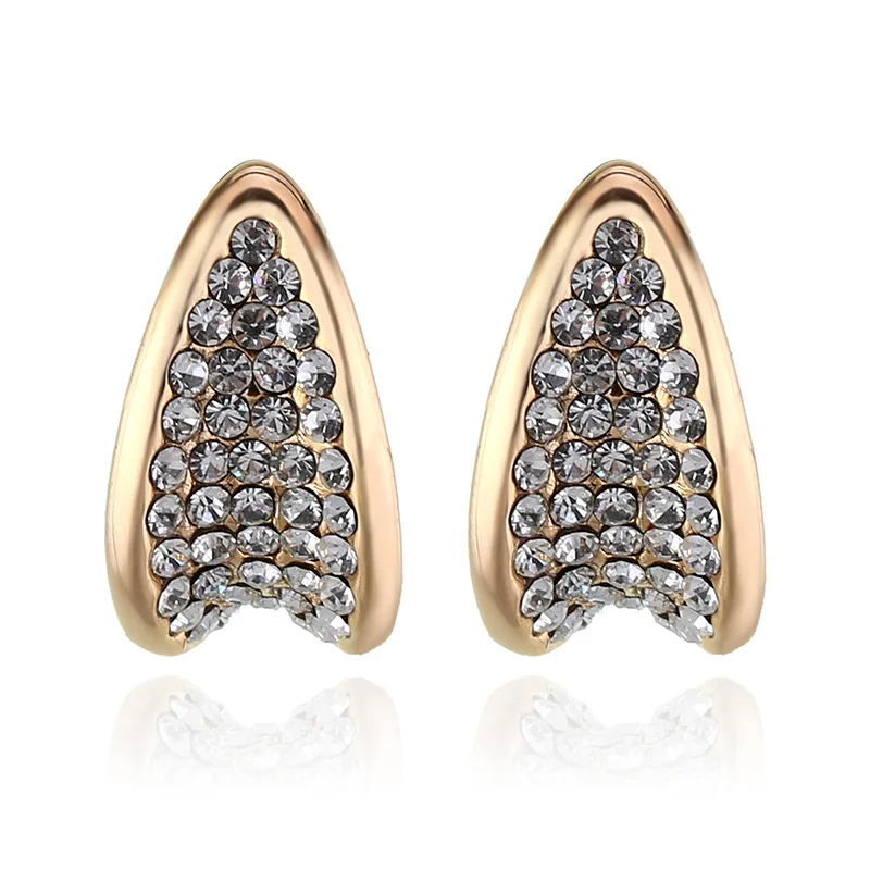 Hot-selling, Korean high-end versatile diamond-encrusted real gold Korean version earrings, earrings, earrings, accessories EA-0
