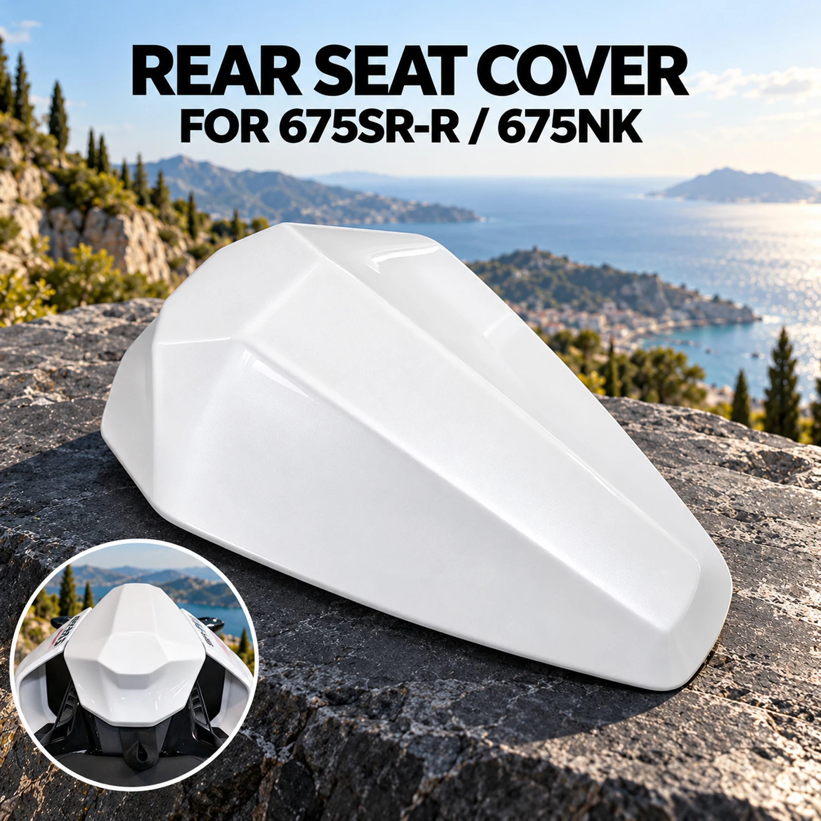 New Motorcycle Accessories Racing Rear Hump Cover Replacement Rear Seat Cushion Tail Cover Assembly Parts For 675SR 675NK