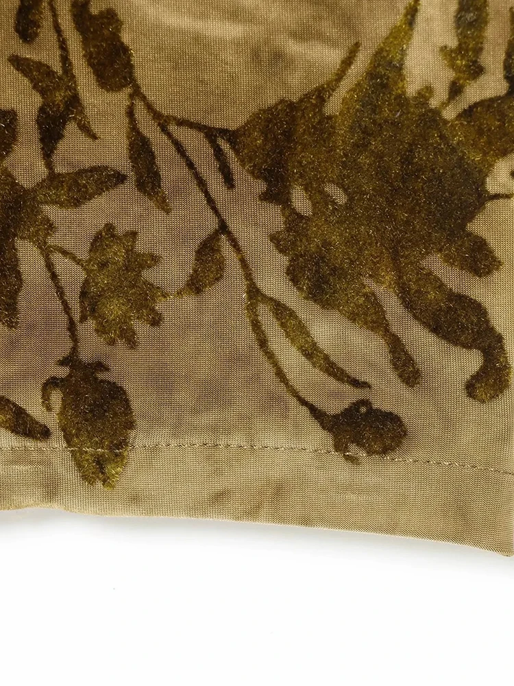 المرأة خريف شتاء جديد المخملية يتدفقون واحد الكتف فستان بكم طويل رقيقة الأزهار التطريز التخسيس فستان ماكسي الكاحل طول