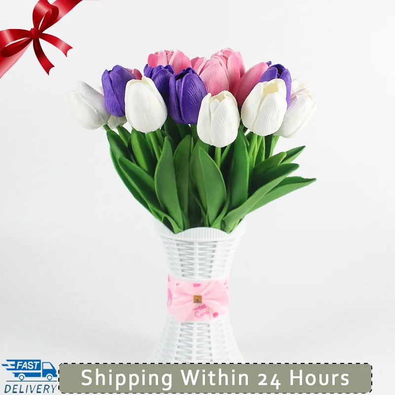 Artificial Flower Arrangement Wedding 10PCS Touch Artificial Bouquet PE Fake Flower for Wedding Decoration Flowers Home