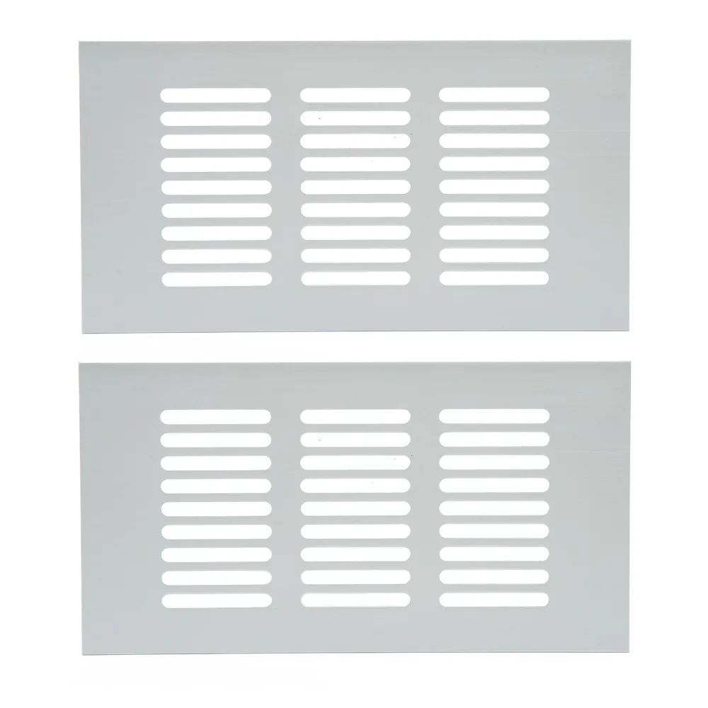 

2 Pcs Set Multiple sizes Air Vent Aluminium Alloy Metal Louvered Ventilation Grille Rectangular Exhaust Vent