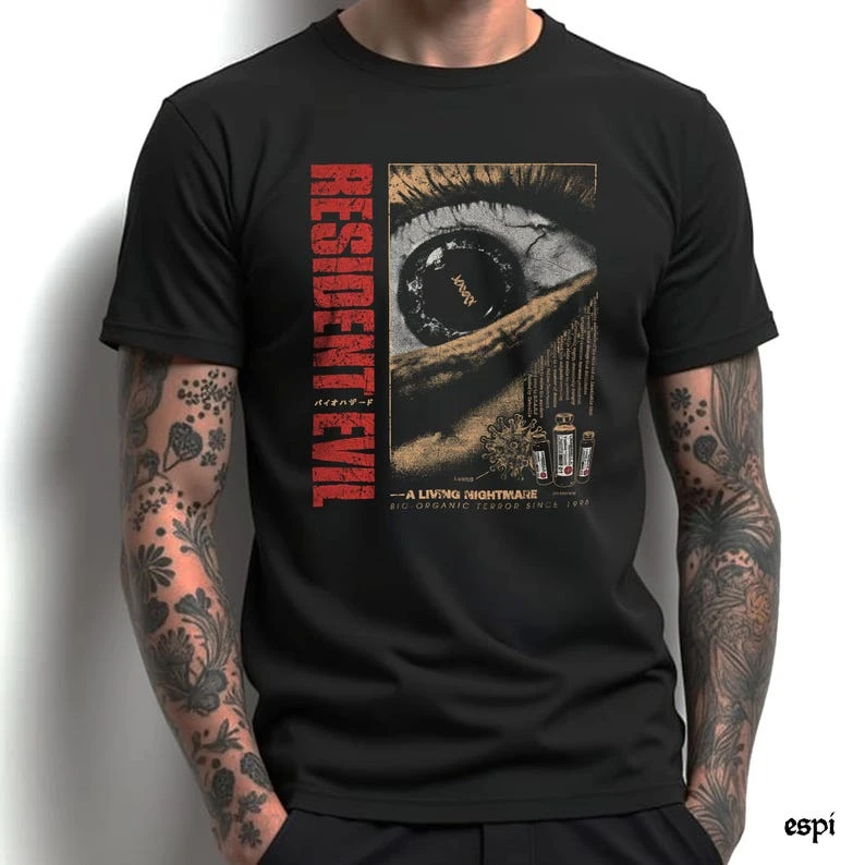 Resident Evil [1996] T-Shirt: "Nightmare/Umbrella Corp Graphic T Shirts Harajuku