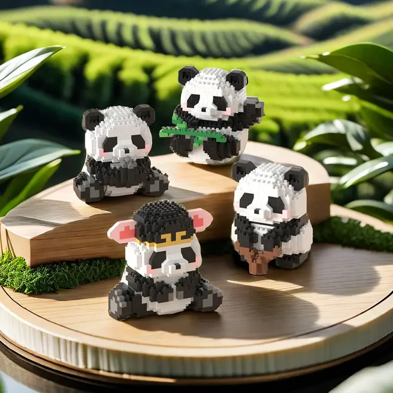 Creative DIY Assemable Animal Cute MINI Chinese Style Animal Panda Building Block Educational Boy Toys For Children 2024 Best