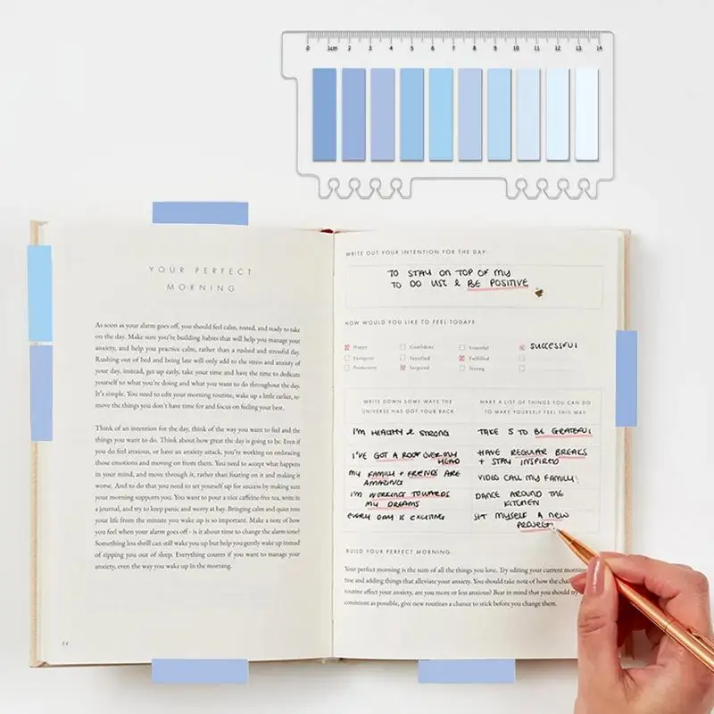 Sticky Tabs 200 stücke beschreibbare Seiten laschen Kleber für die Seiten markierung verbessert das Lesen von Erfahrungs textst reifen für Schüler und