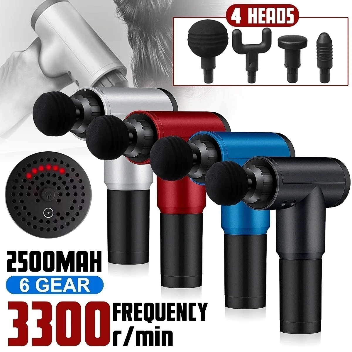

Upgrade Massage Gun Sports Recovery Fascia Gun Fitness Exercise Muscle Pain Relief Massager Percussive Hand Held Therapy Device