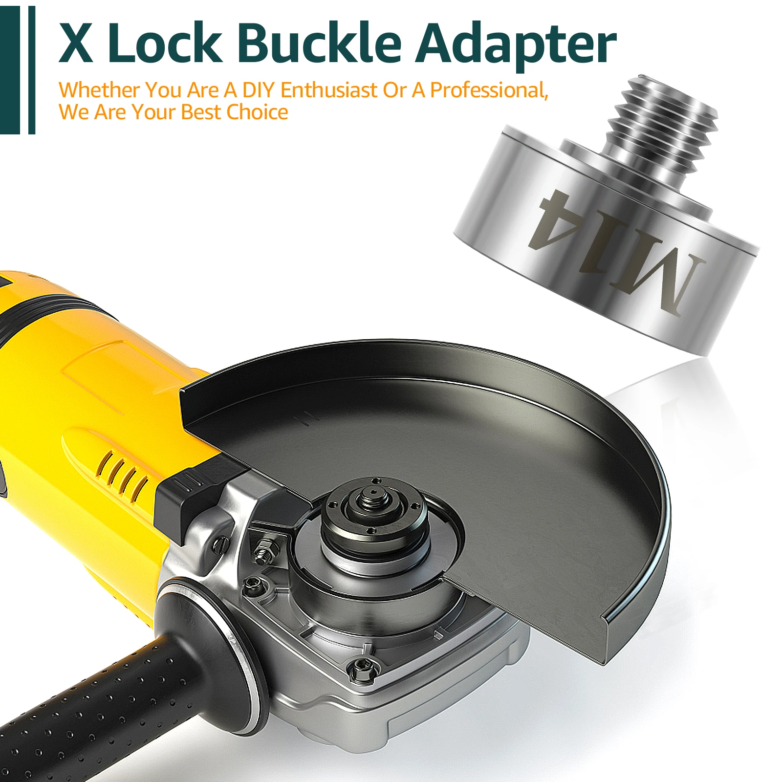 XLOCK Angle Grinder Adapter M14 X-Lock Converter Adapter to M14 Thread for 22.23mm ARBOR Saw Blades Angle Grinder Cutting Blade