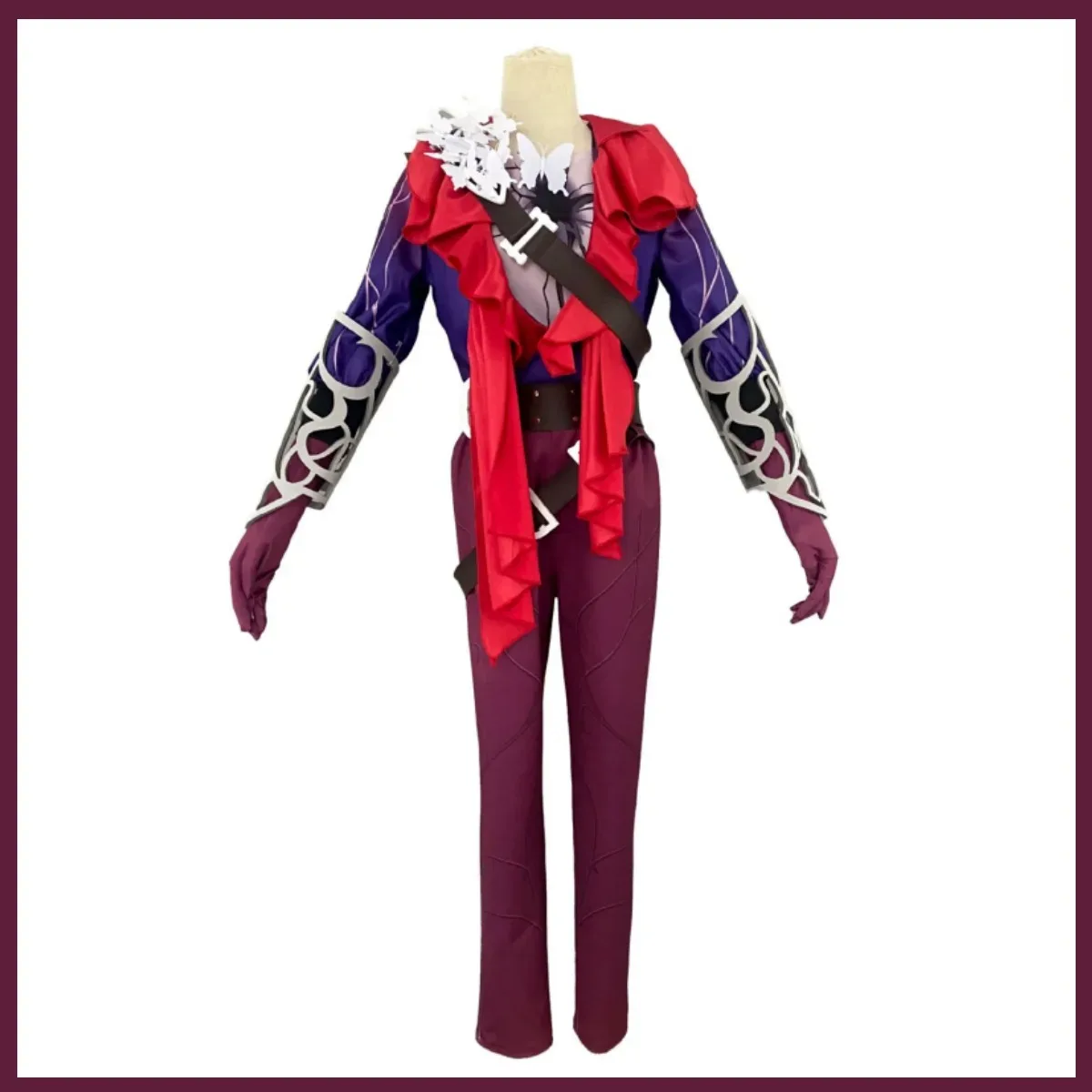 Spiel Identität V Naib Subedar Söldner Cosplay Kostüm Mann in roter Person in Hemd Uniform Frau Mann Halloween Party Anzug