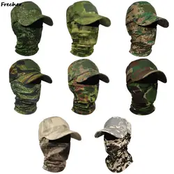 Full Face Cover Headgear Summer Breathable Cycling Cap Anti-UV Snapback Hat Camouflage Fashion Men Jungle Hiking Balaclava Caps