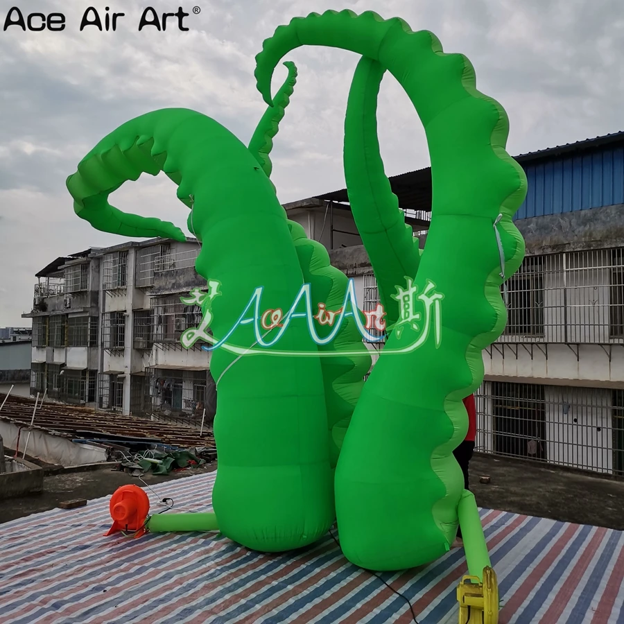 

Hot Selling Inflatable Green Octopus Mascot Inflatable Underwater Animals For Amusement Park Decoration Made By Ace Air Art