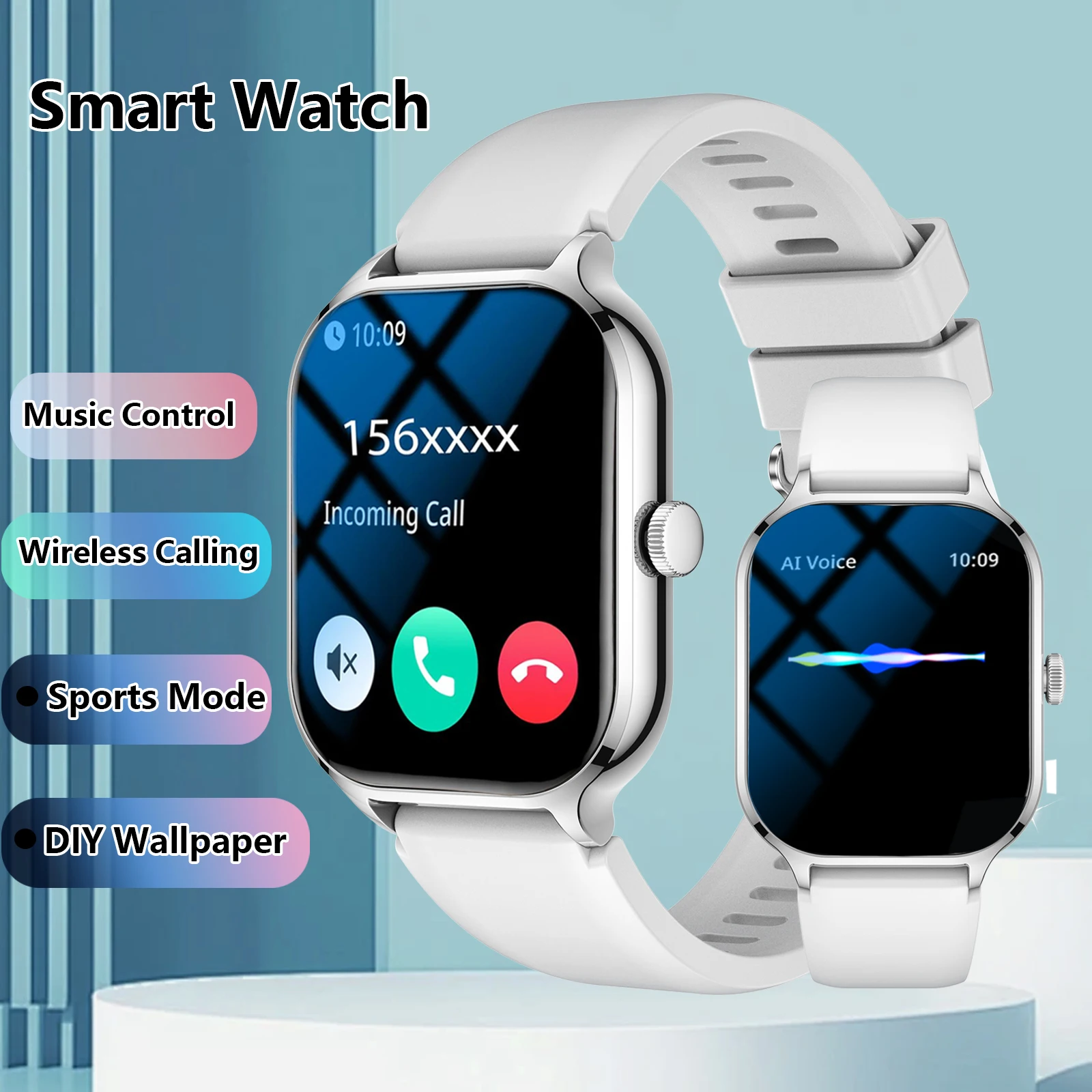 Smart watch, wireless calling /dial, multi -Sport mode,Suitable for men and women, sports watches, for iPhone/Andriod