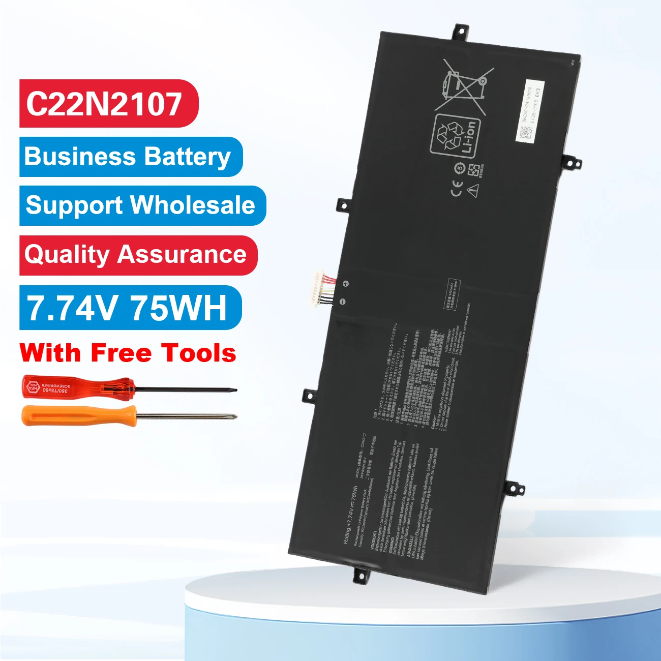 7.74V 75WH Laptop Battery C22N2107 0B200-04160000 for ASUS ZenBook 14 OLED UM3402 UX3402 UM3402YA UM3402YA-KM096W
