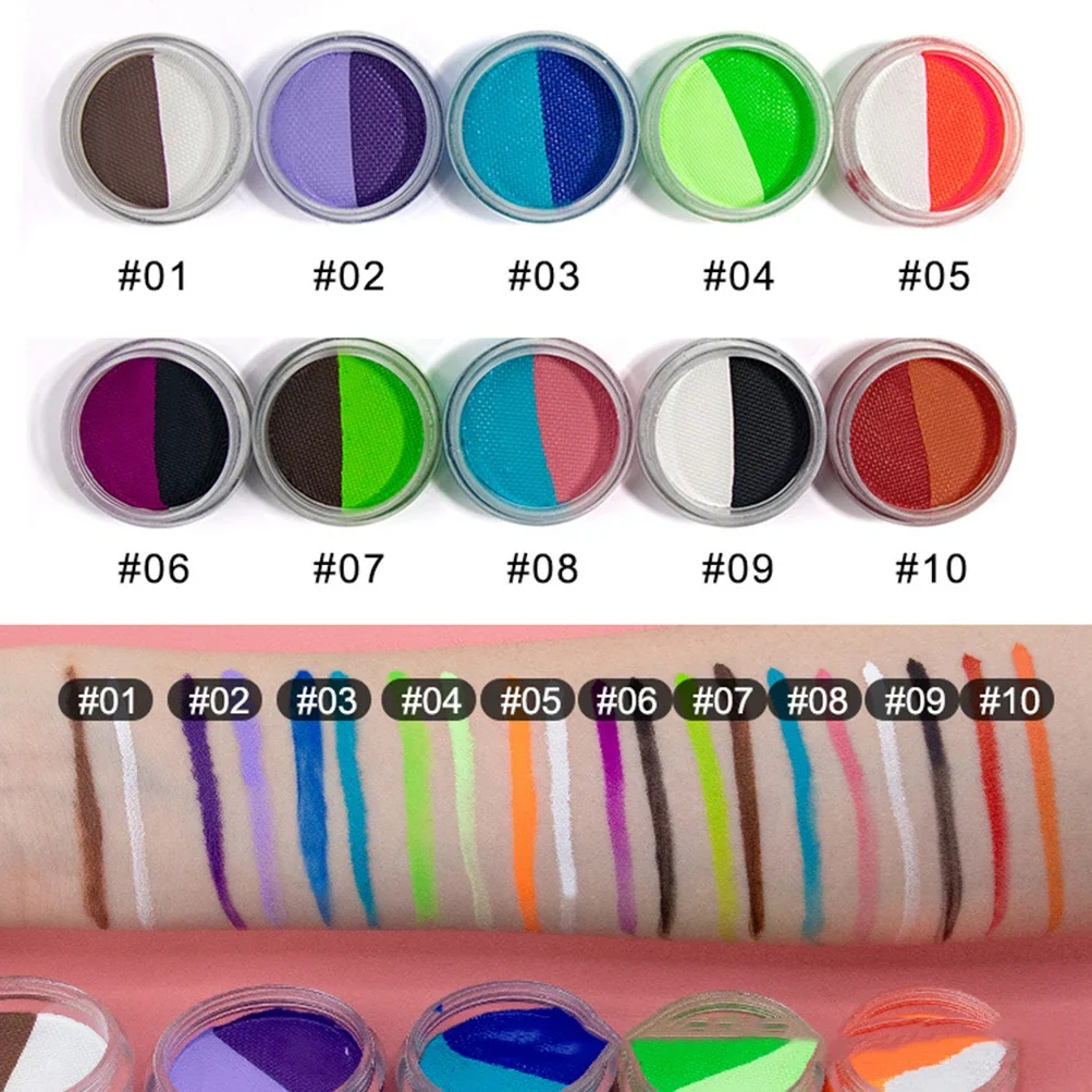 Private Label Water-based Eyeliner Cream Custom Bulk Water Soluble Two-Tone Body Paint Neon Eye Liner Waterproof Pigment Makeup