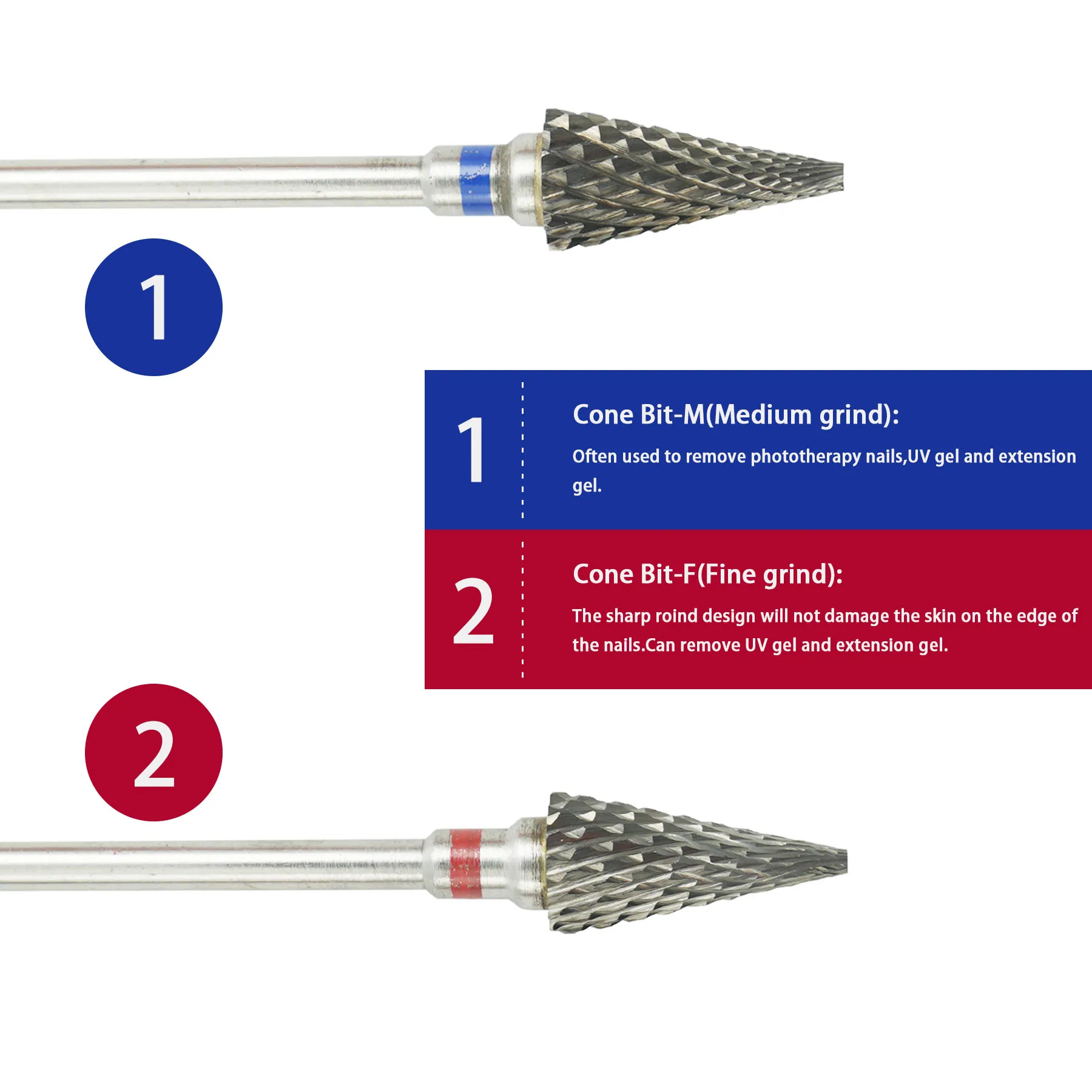 1Pcs Carbide Nail Drill Bit Remove Acrylic Hard Gels Quickly and Safely Professional Carbide  Cone Drill Bits