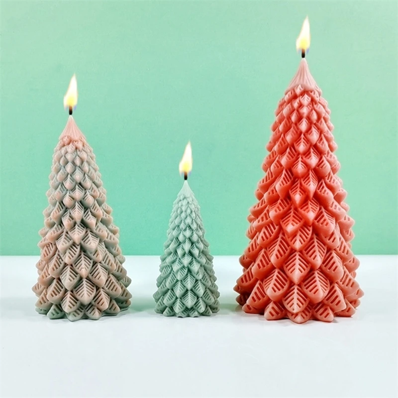 3D Weihnachtsbaum Kerze Silikonform DIY Aromatherapien Gips Seife Harz Kuchen Backformen Home Decor Festival Drop Shipping