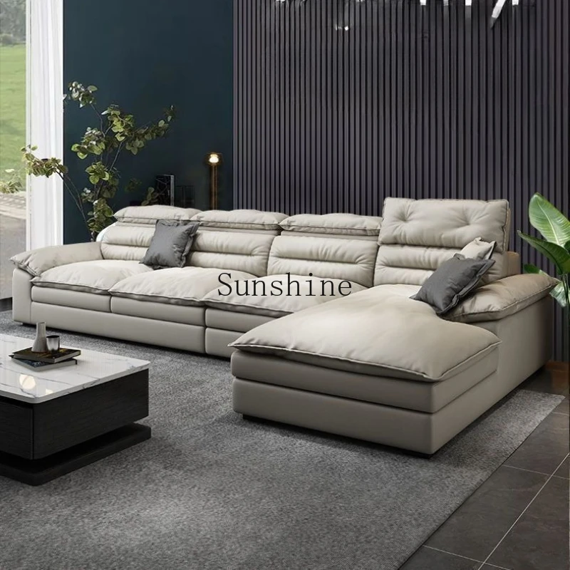

Italian minimalist down fabric sofa modern simple living room small apartment corner