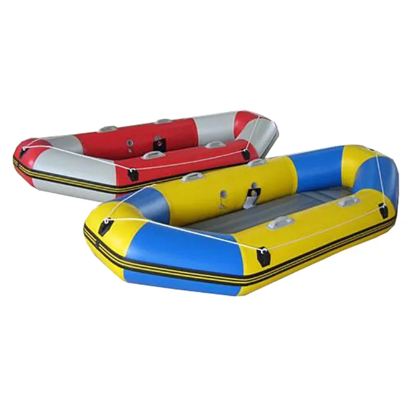 PVC fabric inflatable kayak 2 people paddle boat fishing vessel rowing boats