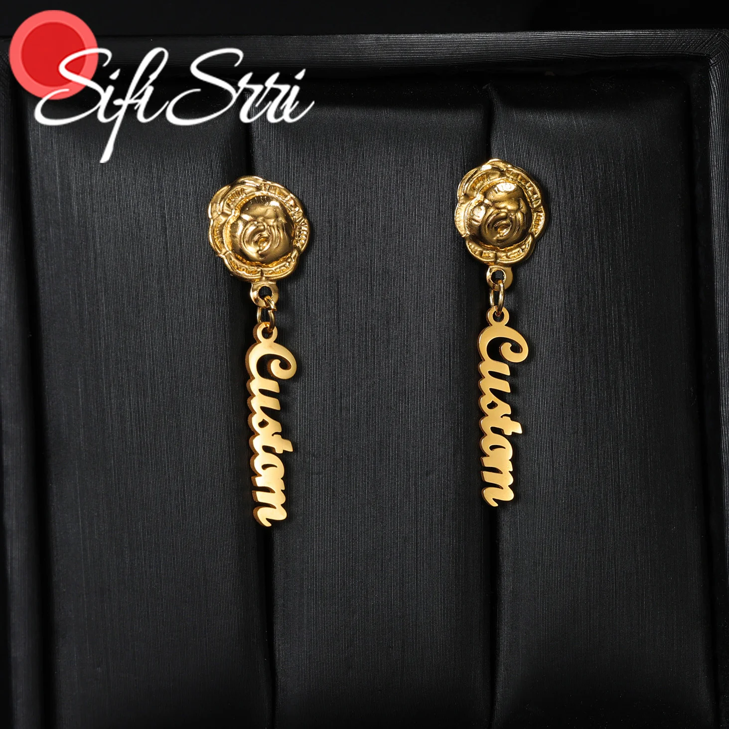 

Sifisrri Custom Name Earring for Women Stainless Steel Jewelry Handmade Bead Flowers 2025 Trend Personalized Birthday Party Gift