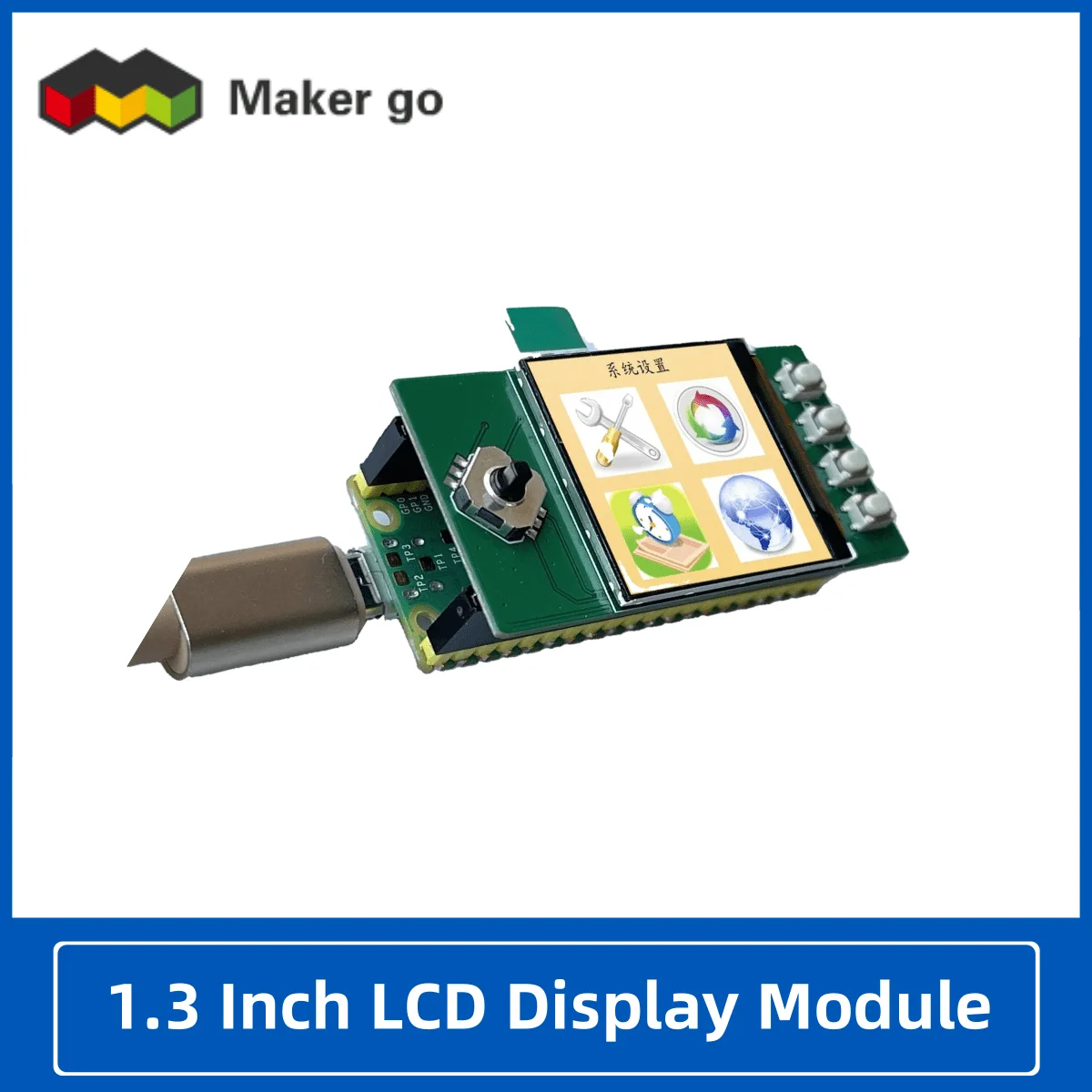 Raspberry Pi 1.3 Inch Lcd Ips Display Module Voor Pico W 65K Rgb Kleuren 240 × 240 Pixels Embedded St7789 Driver Spi Interface