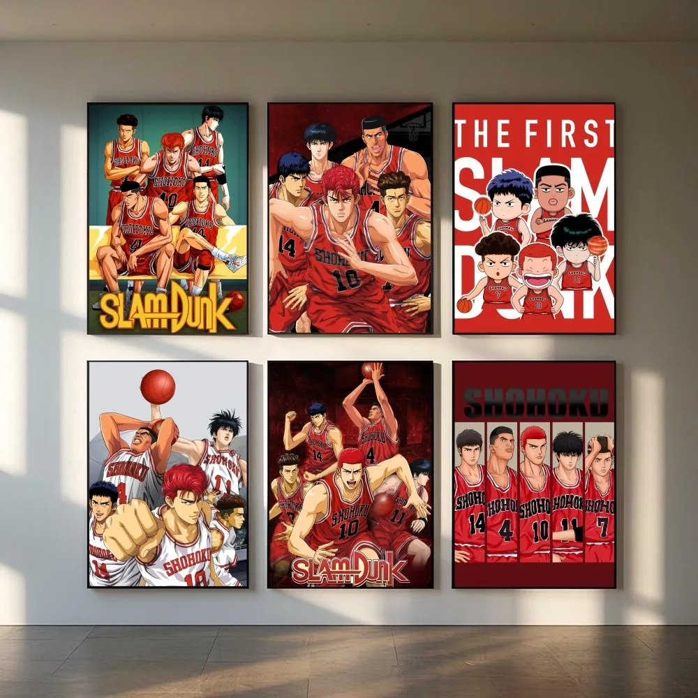 SLAM DUNK basketball art nostalgia Poster HD art sticky wall waterproof home living room bedroom bar aesthetic decoration