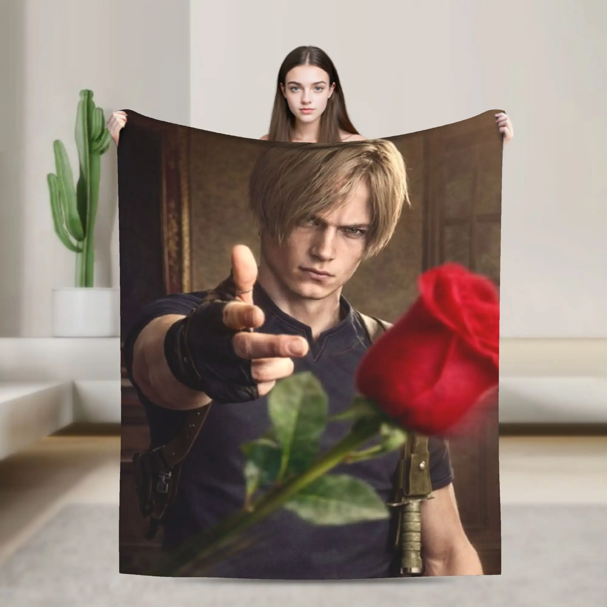 Leon Keneddy Residents Evils Print Blanket For Men Women Super Soft Warm  Throw Blankets for Sofa 50x60 Inches Multiple Sizes