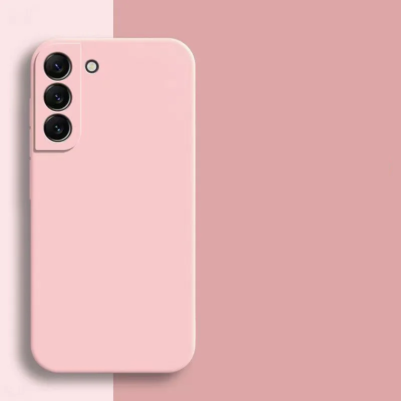 Quadratische Flüssigsilikonhülle für Samsung Galaxy S21 S22 S23 S24 S25 FE Cover S 21 22 23 24 25 Plus Ultra Kamera-Schutzhülle – Detail 4