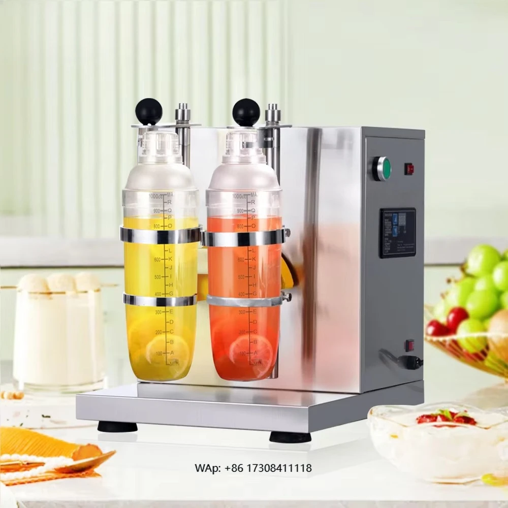 

Высокоэффективное коммерческое оборудование для приготовления бабл-чая из нержавеющей стали, автоматический шейкер для молочного чая с двойной подставкой