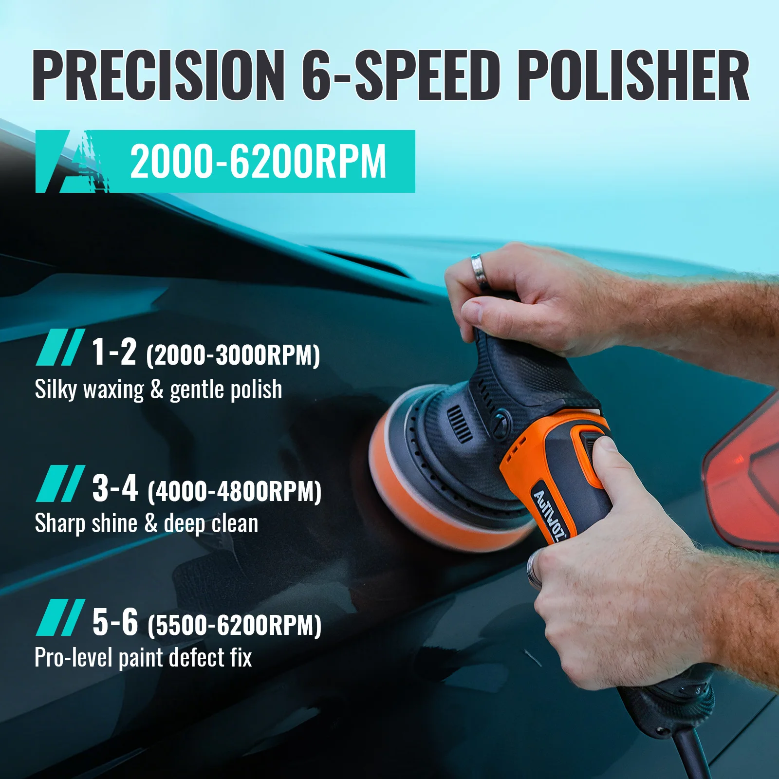 AUTIWOZ W01 630W Dual Action Car Polisher 125mm/5