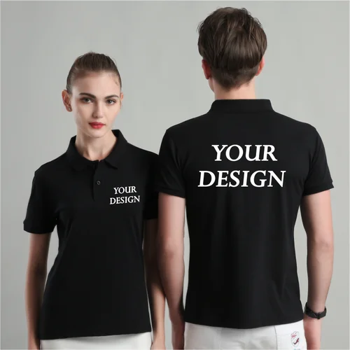 Imagen 2 del producto Polo de manga corta de verano con logotipo impreso personalizado, camisa informal con solapa, patrón bordado, diseño superior de secado rápido a la moda para hombres y mujeres