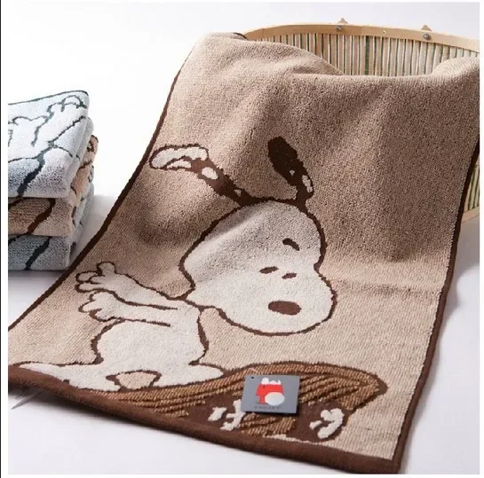 Cute cartoon Snoopy children cotton towel soft and comfortable adult thick absorbent bath towel children bath towel 35x72cm