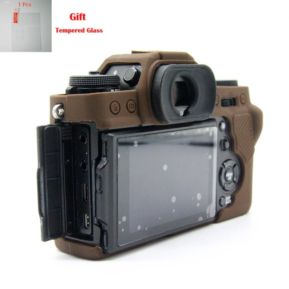 

Silicone cover, For FUJIFILM Fuji XT3/XT-3 silicone sleeve photography accessories Camera Bag + free tempered film