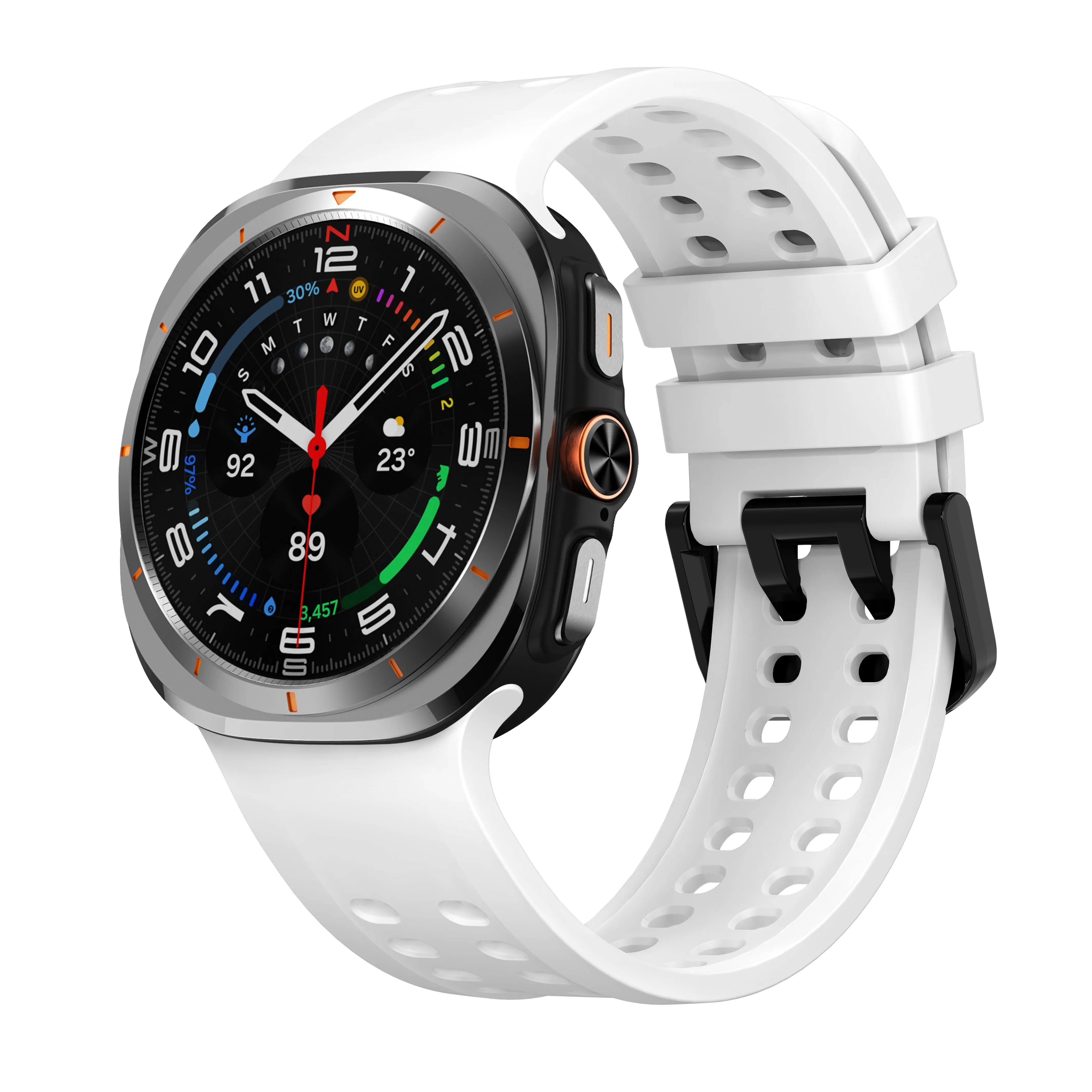 Sportliches Weiches Silikonarmband für Samsung Galaxy Watch Ultra2, Nahtloses Armband für Galaxy Ultra 2025 47mm Zubehör – Detail 2