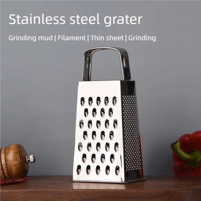 Trituradora de 4 caras, cortador de acero inoxidable, rebanador en forma de torre, rallador de patatas y queso, cortador de frutas multiusos, accesorios de cocina