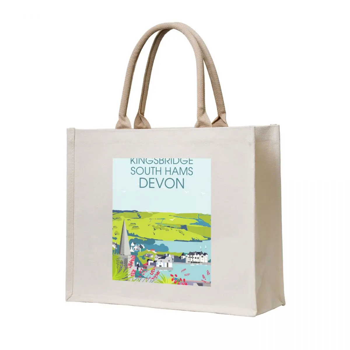 

Kingsbridge Devon Vintage Style Tote Bag cute tote bag Women's shopper foldable reusable bag
