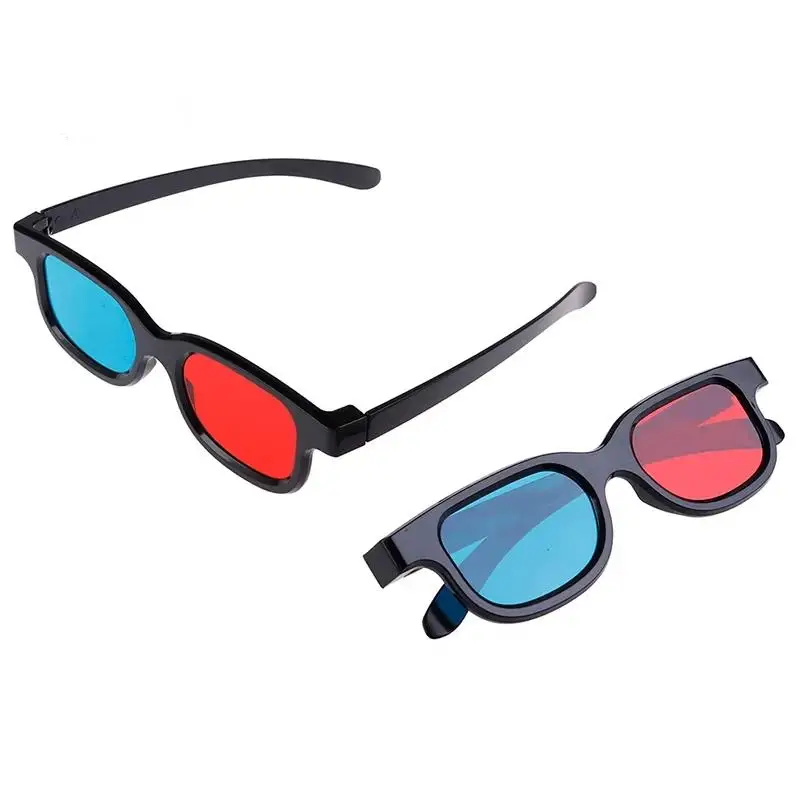 New 1Pcs Universal Fit 3D Glasses Red Blue PVC Full Frame for Anaglyph Dimensional Films Gaming Home Cinema Daily Use