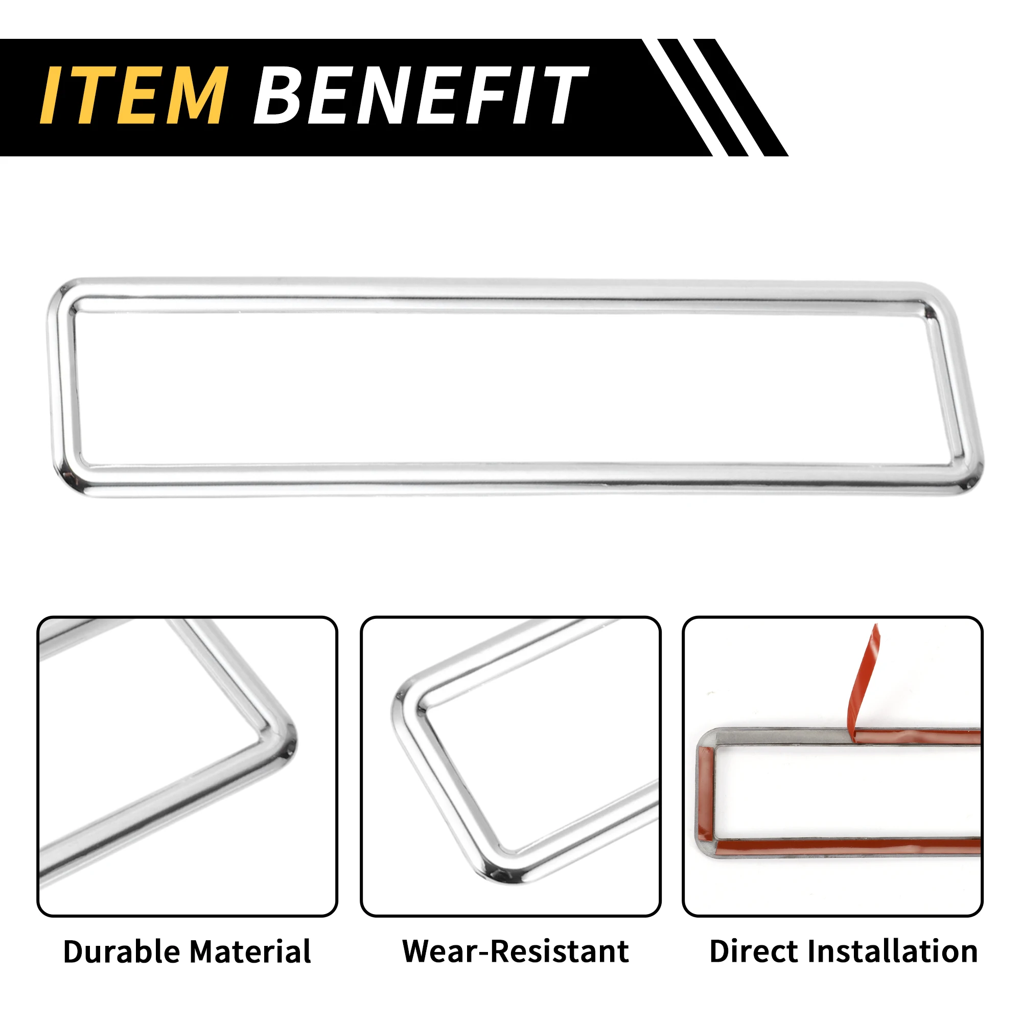 

UXCELL 1 Pc Emergency Light Switch Panel Trim for Jeep Wrangler JK 2011-2017 ABS Silver Tone