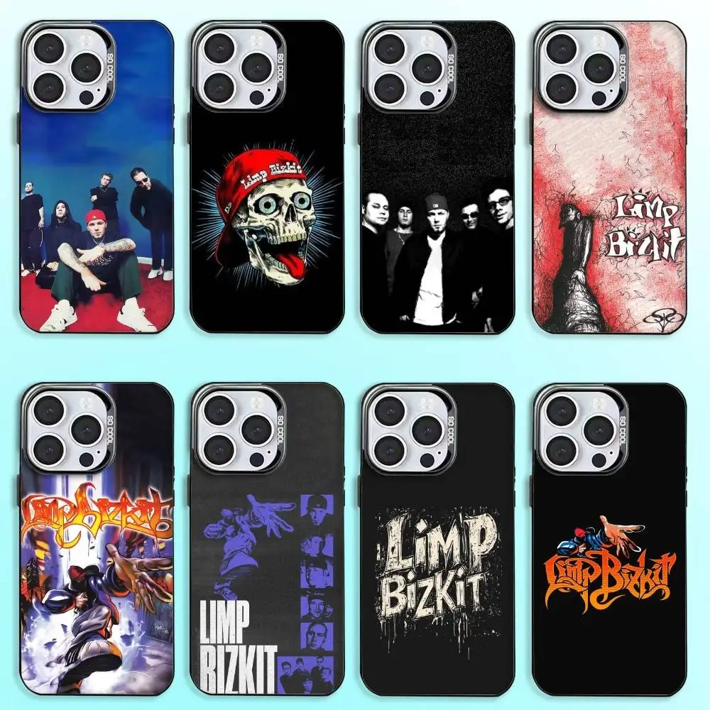 

Limp B-Bizkit Band Phone Case For iPhone17,16,15,14,13,12,11 Plus,Pro Max Colored Silver Plated Inside Cover