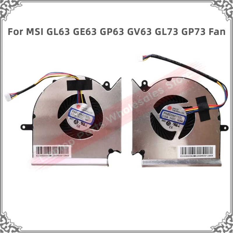 New Original Notebook CPU GPU Cooling Fan For MSI GL63 GE63 GP63 GV63 GL73 GP73 GE73VR MS-16P1 16P7 Cooling Radiator  Fan