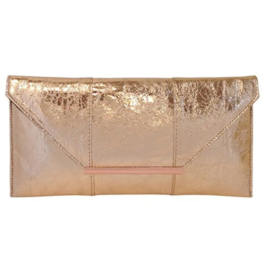 JNB Women's Metallic Material Clutch Purse