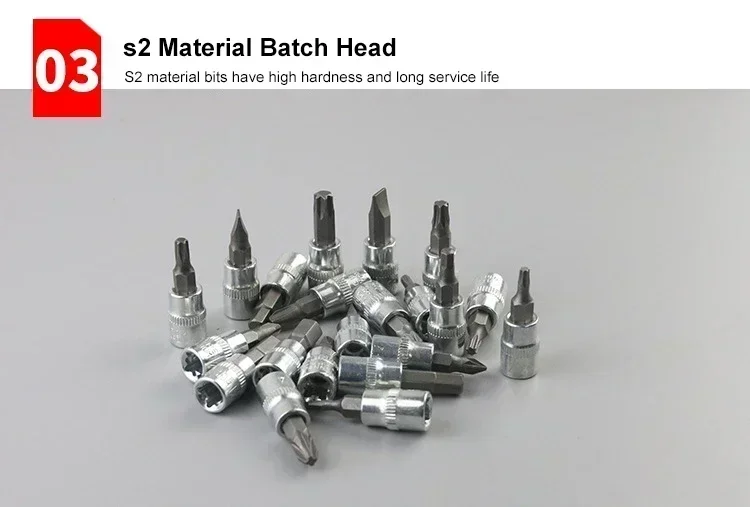 46-teiliger Schraubenschlüssel-Werkzeugsatz für Autoreparatur, 1/4-Zoll-Antrieb, Steckschlüsselsatz, Hardware-Werkzeuge, Steckschlüsselsatz, Amagi – Detail 7