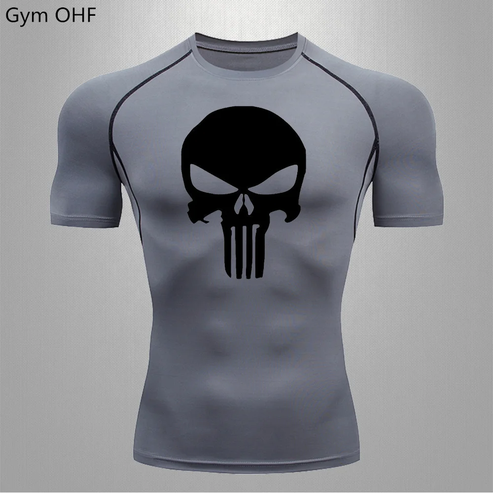 Sports T shirt Man Quick Drying Exercise Slim Gym Fit Fitness Tight Fit Shirt Training Running T shirts Breathable Sports Lycra image 4