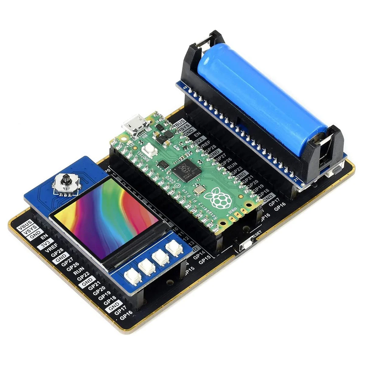POSV-Waveshare 1.3 Inch LCD Display for Raspberry Pi Pico, IPS Screen Display Module, 65K RGB Colors, 240X240 Pixels