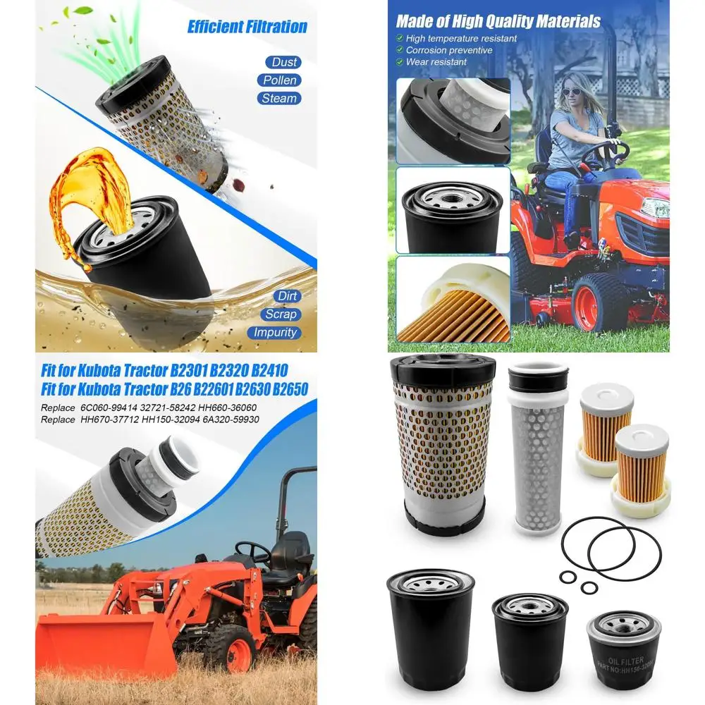 

Сменный комплект масляного, топливного и воздушного фильтра для тракторов B2301, B2320, B2410, B26, B22601, B2630, B2650