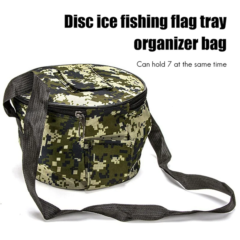 【Must-Haves】2X inverno pesca no gelo equipamento de pesca saco de pesca bandeira de pesca no gelo bandeja saco de armazenamento mesa de pesca capa protetora